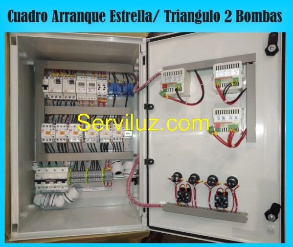 CUADRO ESTRELLA TRIANGULO DE DOS BOMBAS EN ALTERNANCIA DE 9.2KW CUADRO ESTRELLA TRIANGULO DE DOS BOMBAS EN ALTERNANCIA DE 9.2KW